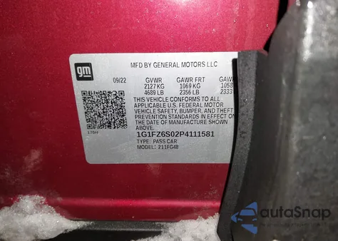 2023 Chevrolet Bolt Euv Fwd Premier z USA, uszkodzony, nr VIN 1G1FZ6S02P4111581